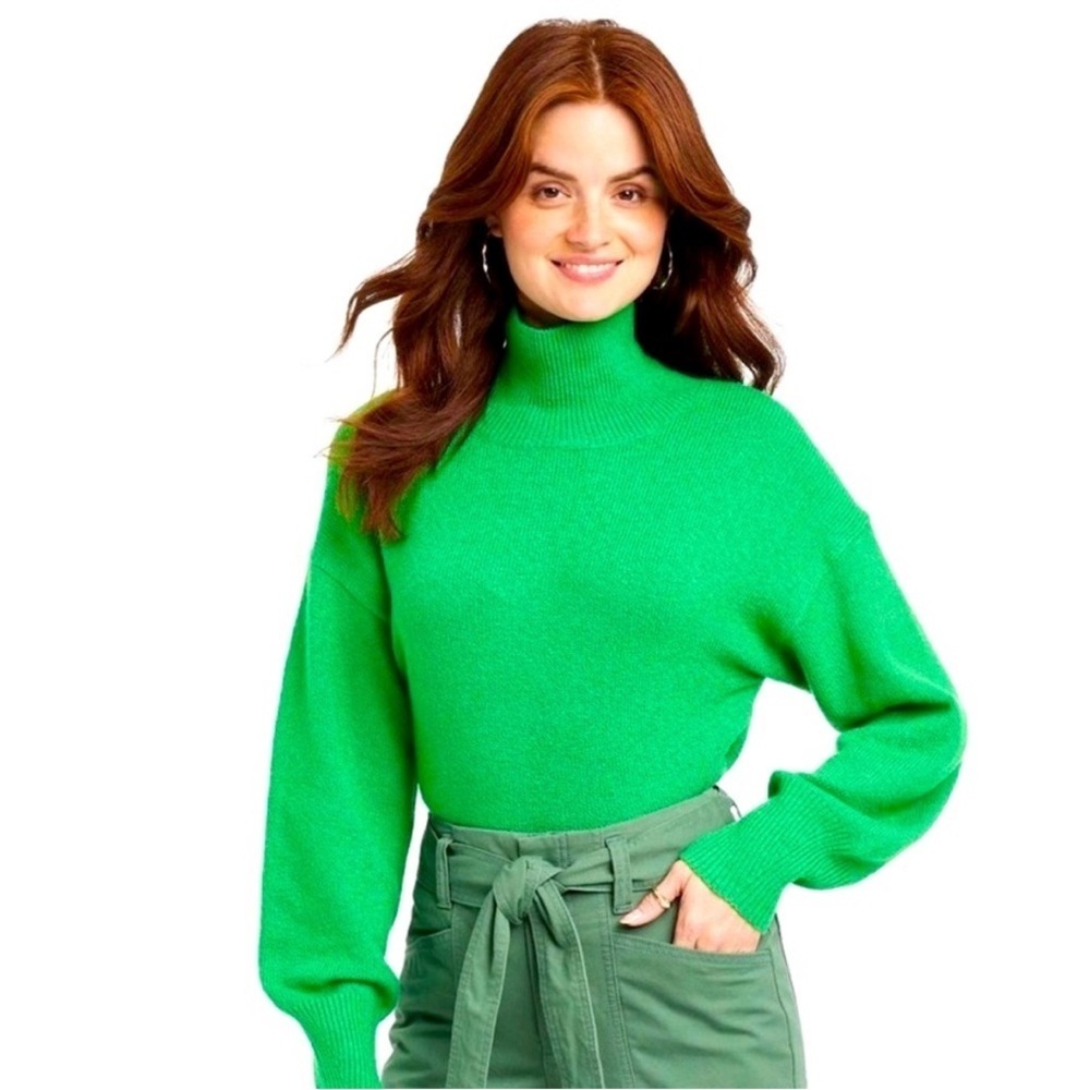 a new day Mock Turtleneck Green Sweater - Picture 5 of 5